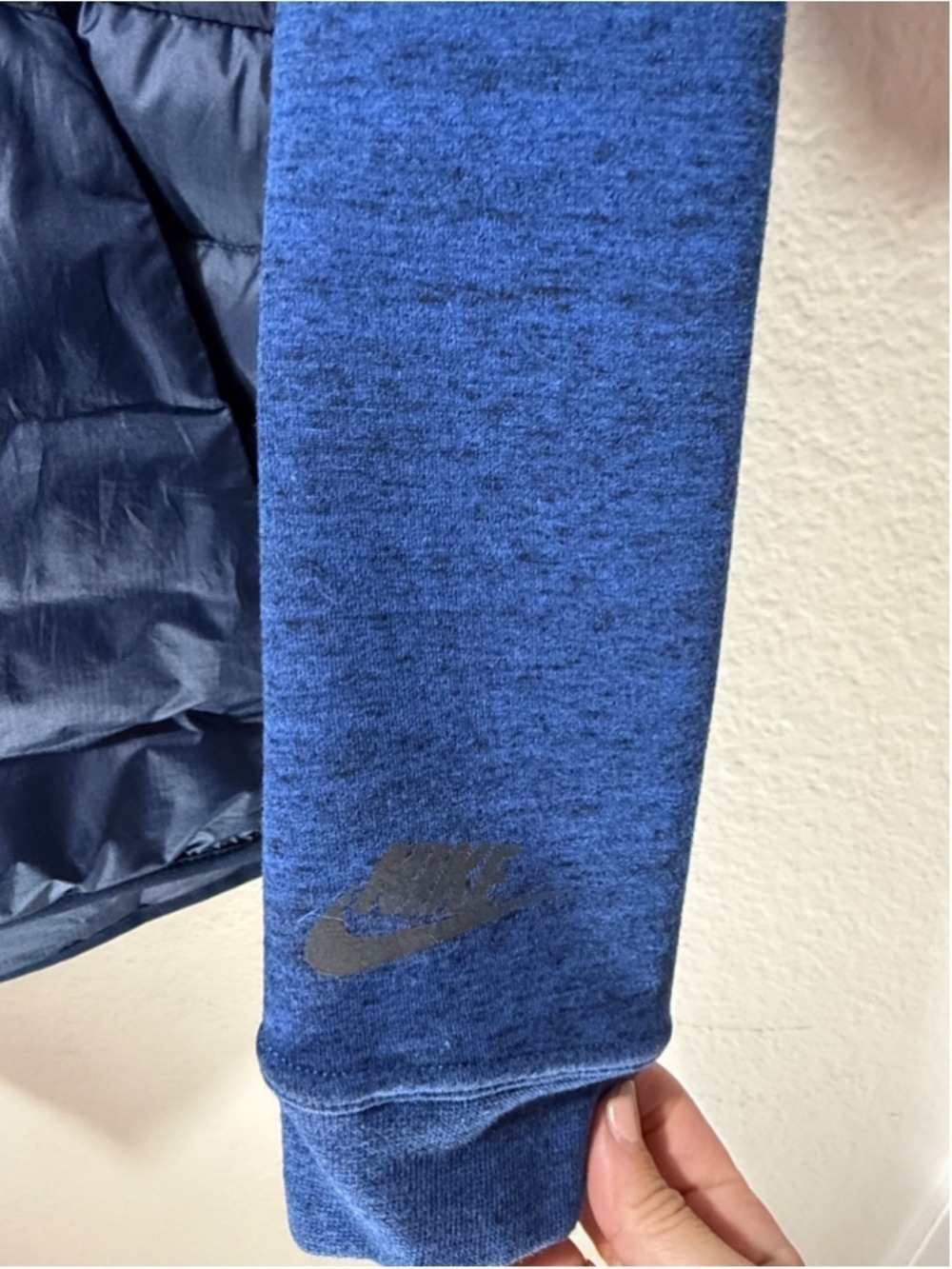 Nike Men Large Blue Polyester Puffer Jacket - Picture 4 of 8